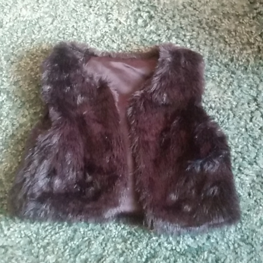 Black fuzzy vest